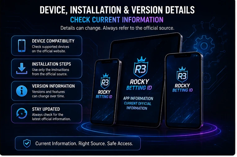 Rocky Betting App device and version information