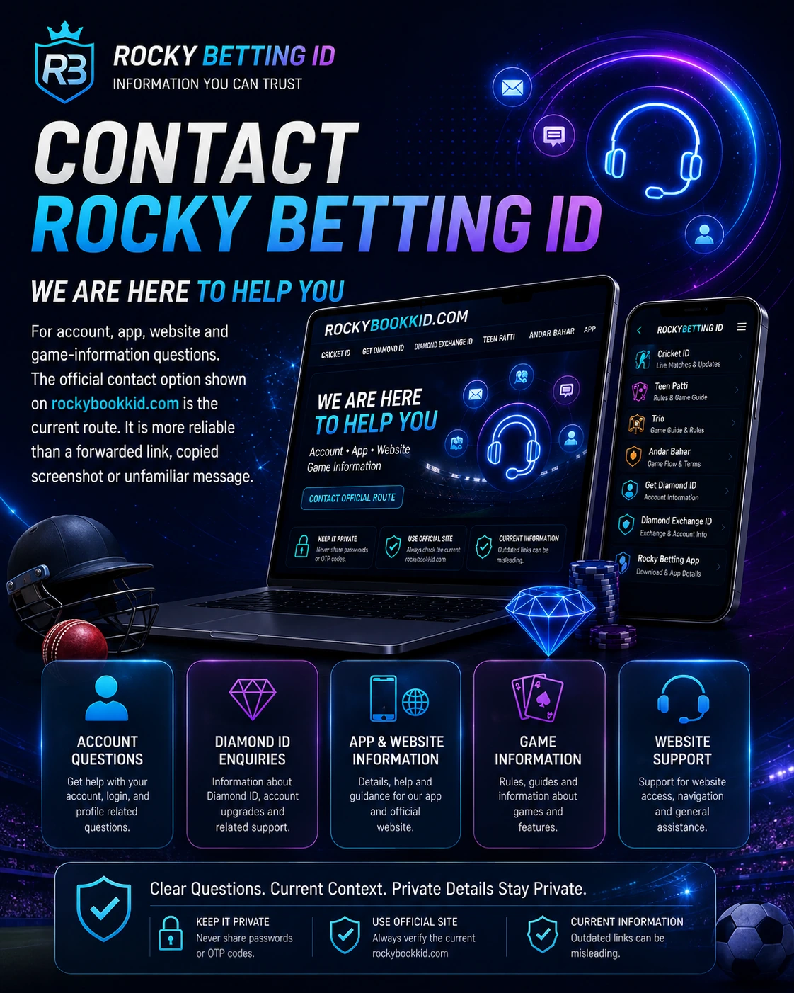 Contact Rocky Betting ID